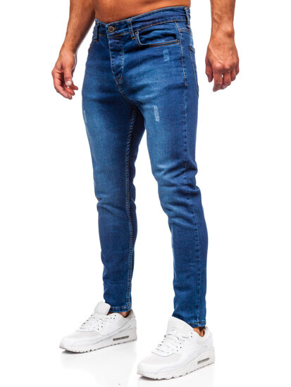 Pantalón vaquero slim fit para hombre azul oscuro Bolf 6758