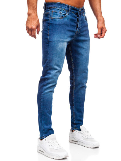 Pantalón vaquero slim fit para hombre azul oscuro Bolf 6761