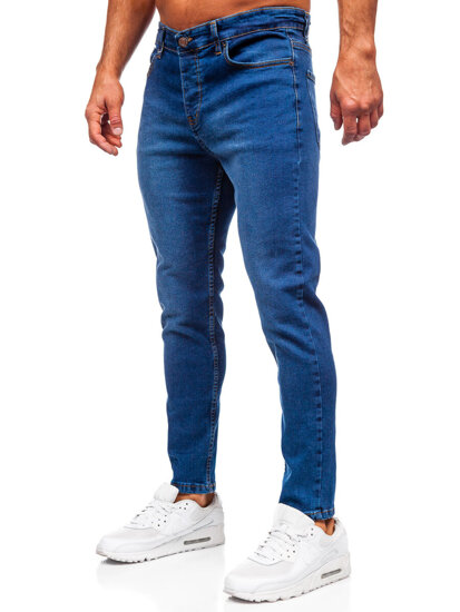 Pantalón vaquero slim fit para hombre azul oscuro Bolf 6811