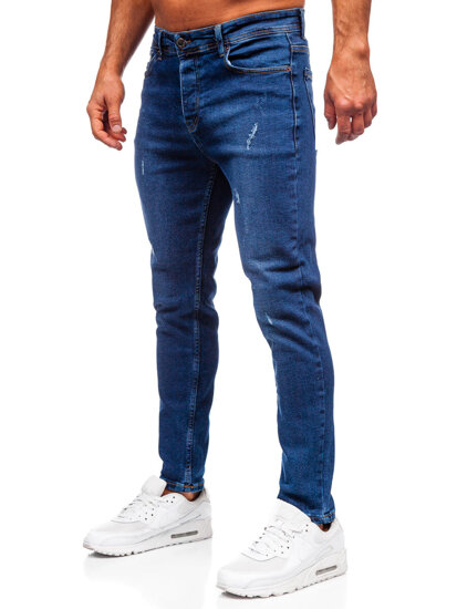 Pantalón vaquero slim fit para hombre azul oscuro Bolf 6835