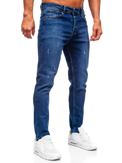 Pantalón vaquero slim fit para hombre azul oscuro Bolf 6835