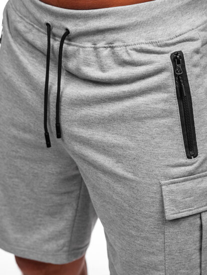 Pantalones cortos cargo para hombre Gris Bolf 8K1503