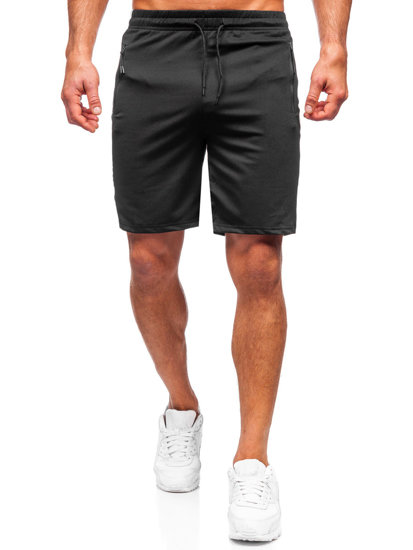 Pantalones cortos de chándal para hombre negro Bolf 68024