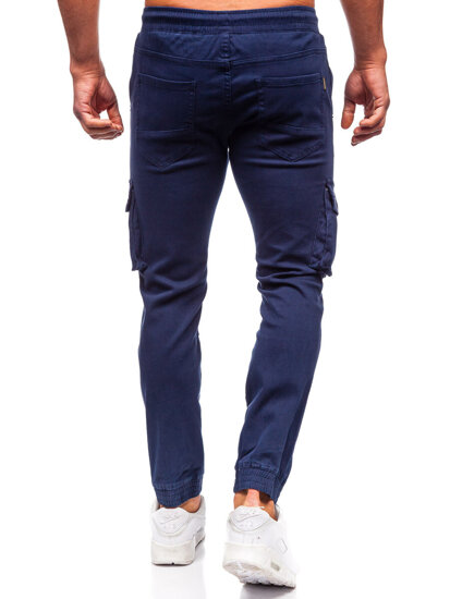 Pantalones jogger cargo de mezclilla para hombre Azul oscuro Bolf MP0165BS