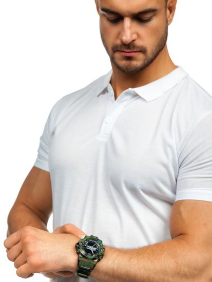 Reloj de pulsera camuflaje para hombre caqui Bolf 3261