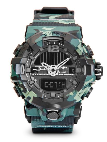 Reloj de pulsera camuflaje para hombre caqui Bolf 3261