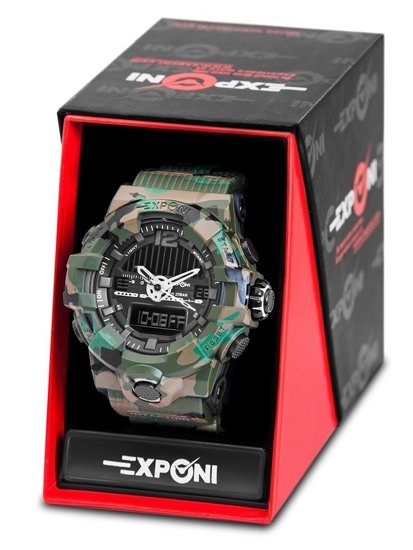 Reloj de pulsera camuflaje para hombre verde Bolf 3261