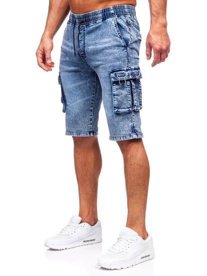 Short cargo denim para hombre azul Bolf HY818