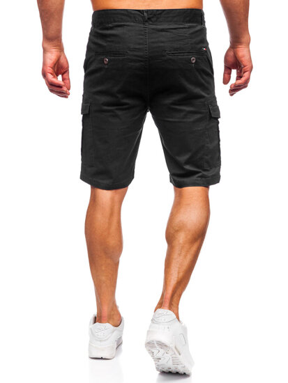 Shorts cargo de tela para hombre color negro Bolf MP0188N