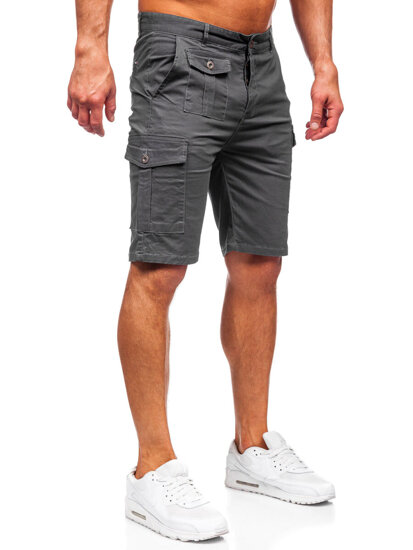 Shorts cargo de tela para hombre grafito Bolf MP0188GS