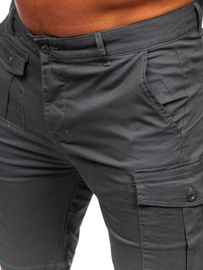 Shorts cargo de tela para hombre grafito Bolf MP0188GS