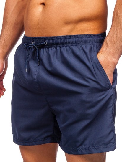 Shorts de baño para hombre color azul oscuro Denley YW07001