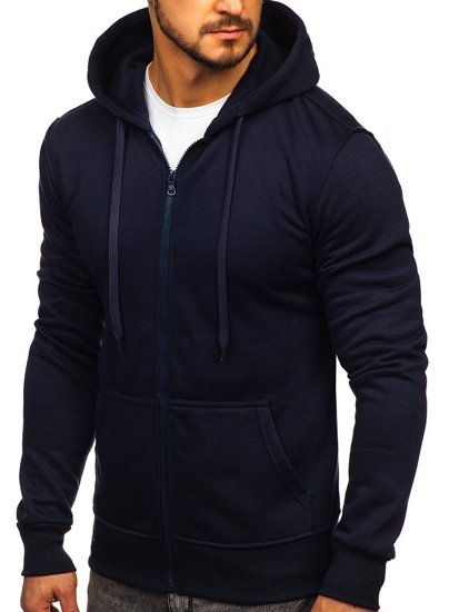 Sudadera abierta con capucha para hombre azul tinta Bolf 2008