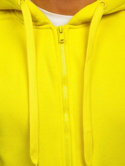 Sudadera abierta con capucha para hombre color amarillo claro Bolf 2008