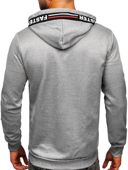 Sudadera abierta con capucha para hombre gris Bolf HY961