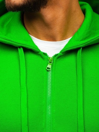 Sudadera abierta con capucha para hombre verde claro Bolf 2008