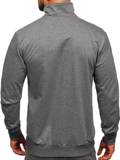 Sudadera abierta de cuello alto para hombre antracita Bolf B228