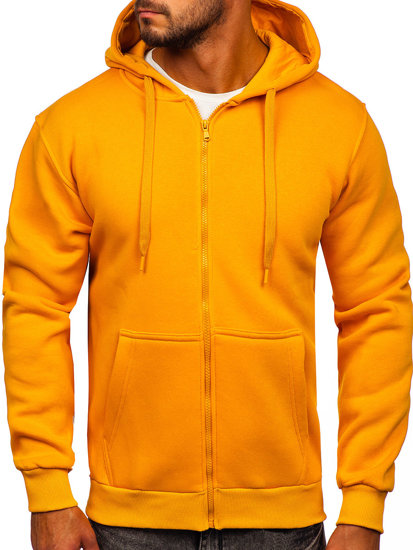 Sudadera abierta gruesa con capucha para hombre camel Bolf 2008