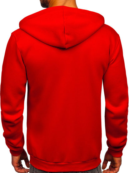 Sudadera abierta gruesa con capucha para hombre rojo Bolf 2008