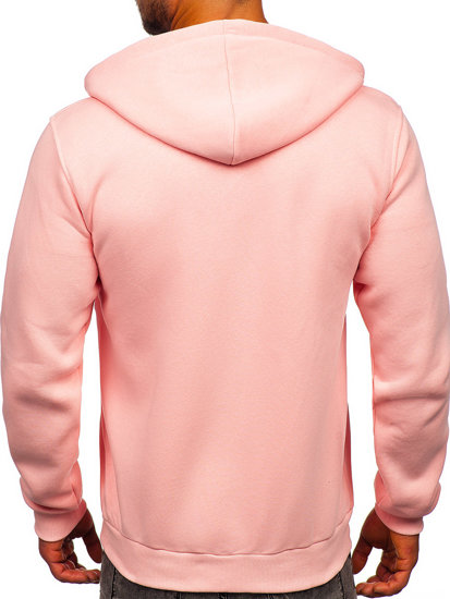 Sudadera abierta gruesa con capucha para hombre rosa claro Bolf 2008