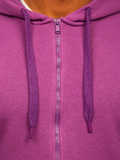 Sudadera abierta gruesa con capucha para hombre violeta Bolf 2008