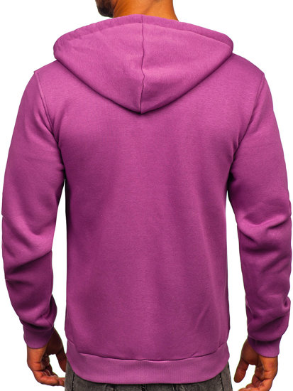 Sudadera abierta gruesa con capucha para hombre violeta Bolf 2008