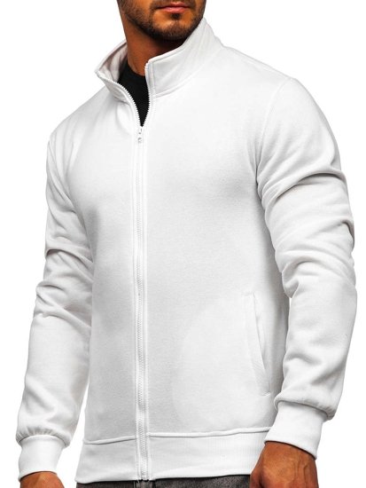 Sudadera abierta sin capucha para hombre blanco Bolf B2002