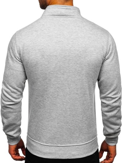 Sudadera abierta sin capucha para hombre gris Bolf B2002