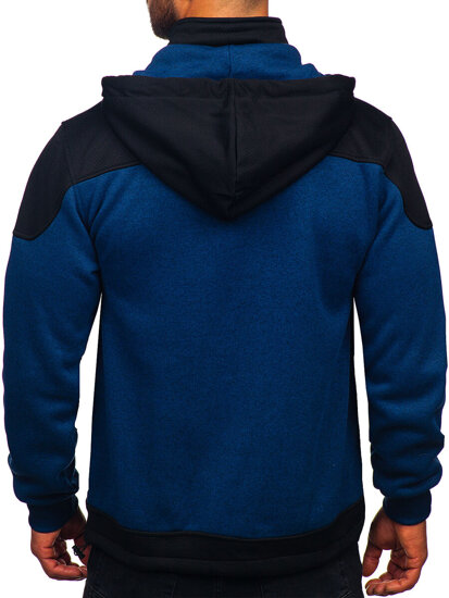 Sudadera-chaqueta con capucha para hombre azul oscuro Bolf TC1262