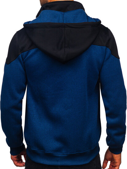 Sudadera-chaqueta con capucha para hombre azul oscuro Bolf TC1267