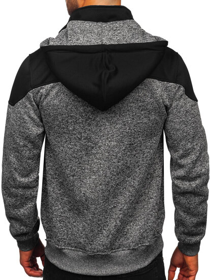 Sudadera-chaqueta con capucha para hombre grafito Bolf TC1267