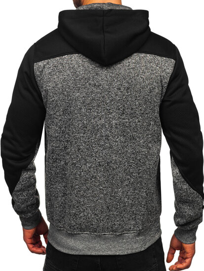 Sudadera-chaqueta con capucha para hombre gris Bolf TC1206