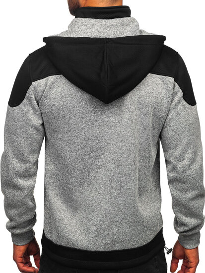 Sudadera-chaqueta con capucha para hombre gris Bolf TC1262