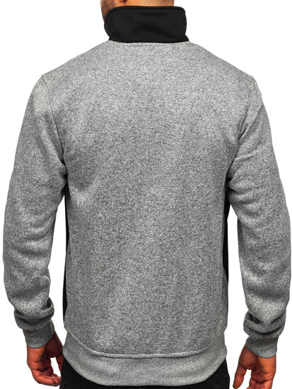 Sudadera-chaqueta con cuello alto para hombre gris Bolf TC1232