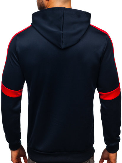 Sudadera con capucha con impresión para hombre azul oscuro Bolf HY973