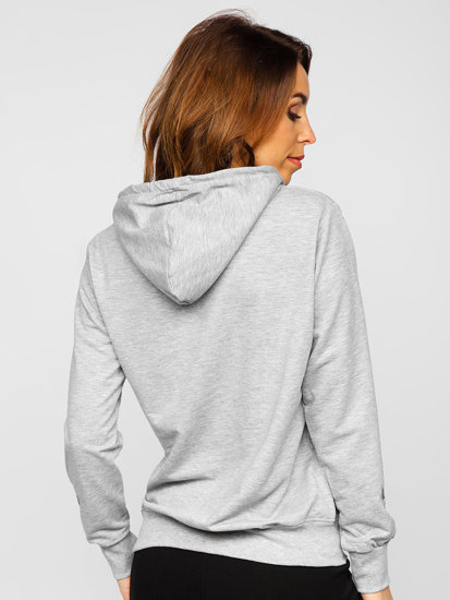 Sudadera con capucha con impresión para mujer gris Bolf HL9265