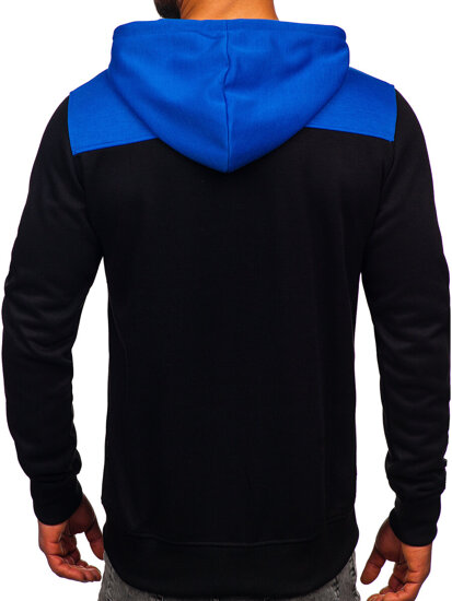 Sudadera con capucha e impresión para hombre azul medio Bolf W3878