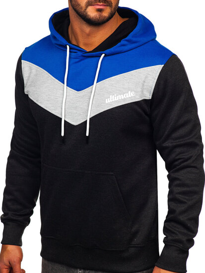 Sudadera con capucha e impresión para hombre grafito Bolf W3878