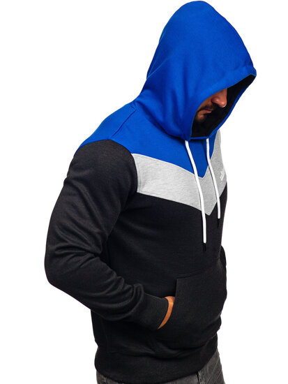 Sudadera con capucha e impresión para hombre grafito Bolf W3878