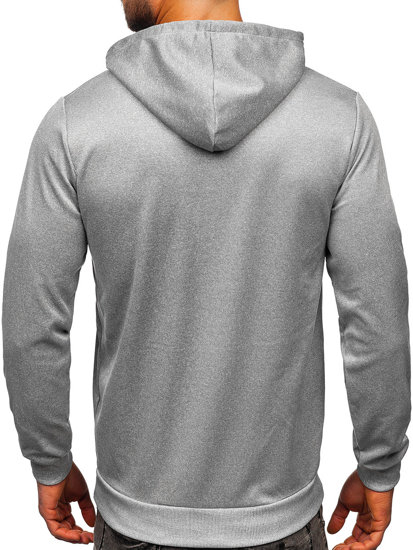 Sudadera con capucha e impresión para hombre gris Bolf HY971