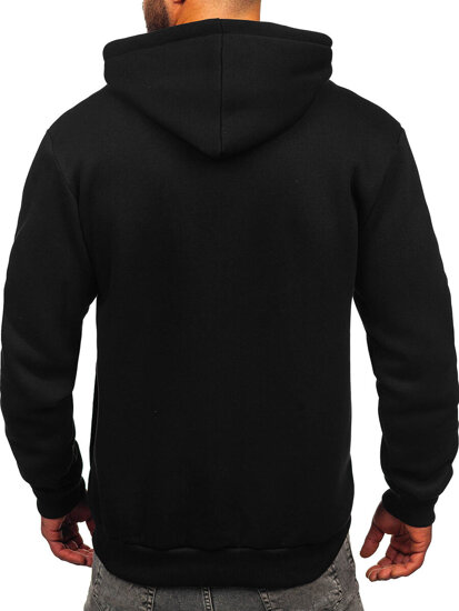 Sudadera con capucha e impresión para hombre negro Bolf 147048