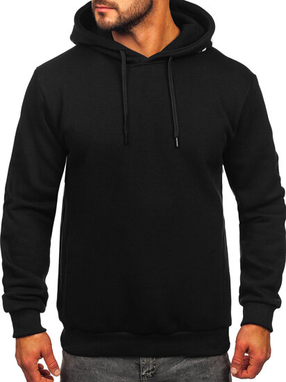 Sudadera con capucha e impresión para hombre negro Bolf 147050