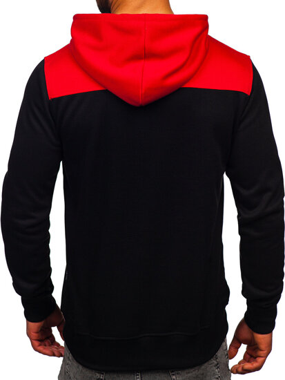 Sudadera con capucha e impresión para hombre rojo Bolf W3878