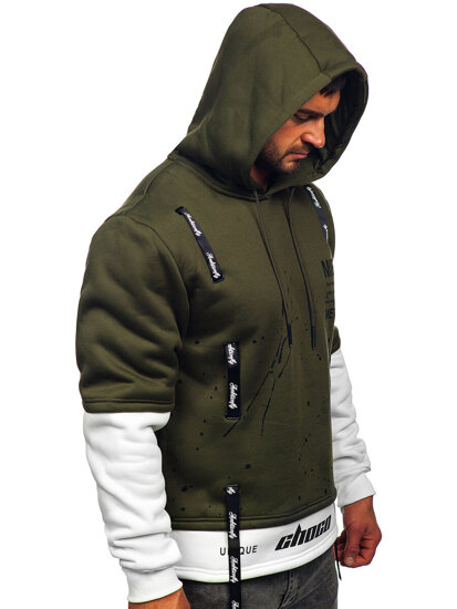 Sudadera con capucha e impresión para hombre verde Bolf LJ0586A