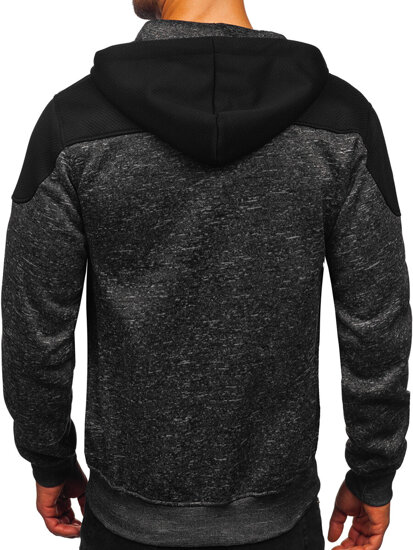 Sudadera con capucha forrada para hombre grafito Bolf TC1310