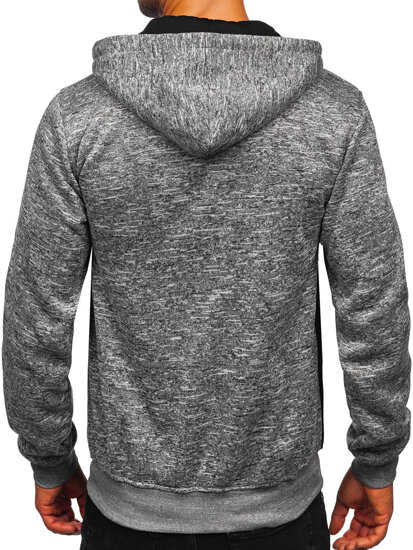 Sudadera con capucha forrada para hombre gris Bolf TC1305