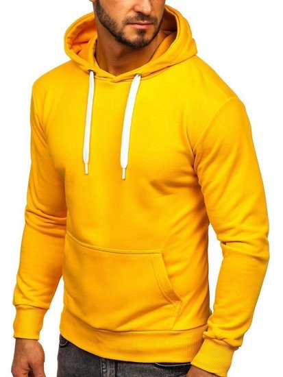 Sudadera con capucha para hombre amarillo Bolf 1004-1