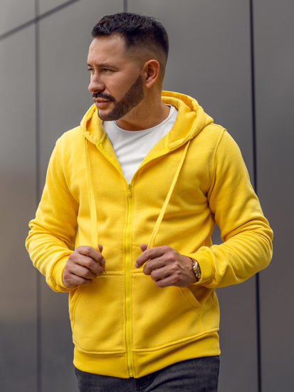 Sudadera con capucha para hombre amarillo Bolf 2008A