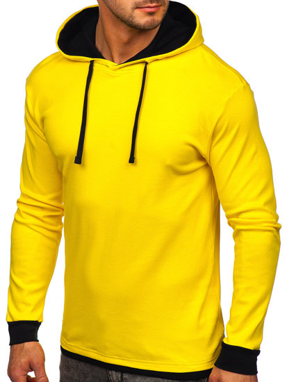 Sudadera con capucha para hombre amarillo y negro Bolf 145380