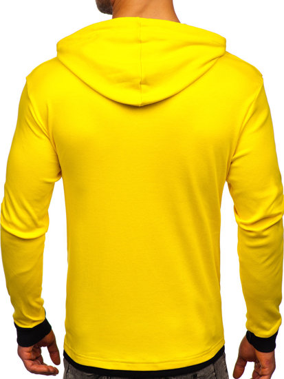 Sudadera con capucha para hombre amarillo y negro Bolf 145380